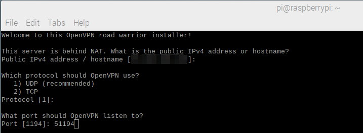 Selection of the OpenVPN server port
