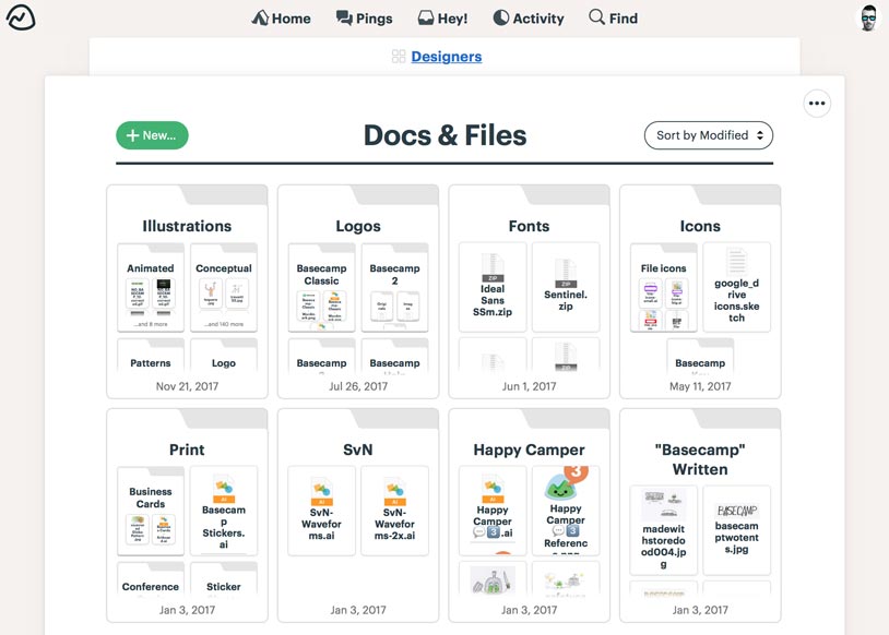 Basecamp File Storage Feature
