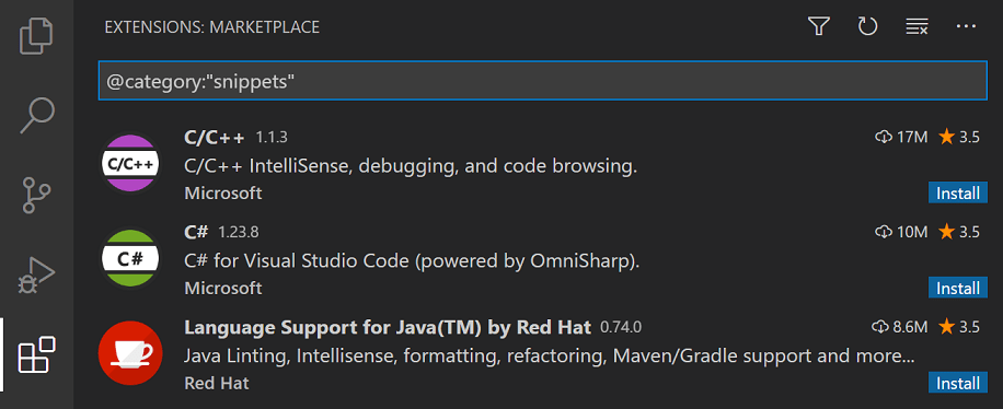 Visual Studio Code Snippets